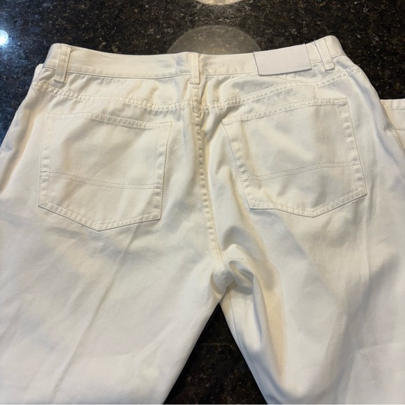 Lauren Jeans Co. Ralph Lauren White 100% Cotton Jeans Size 12 - Picture 3 of 5
